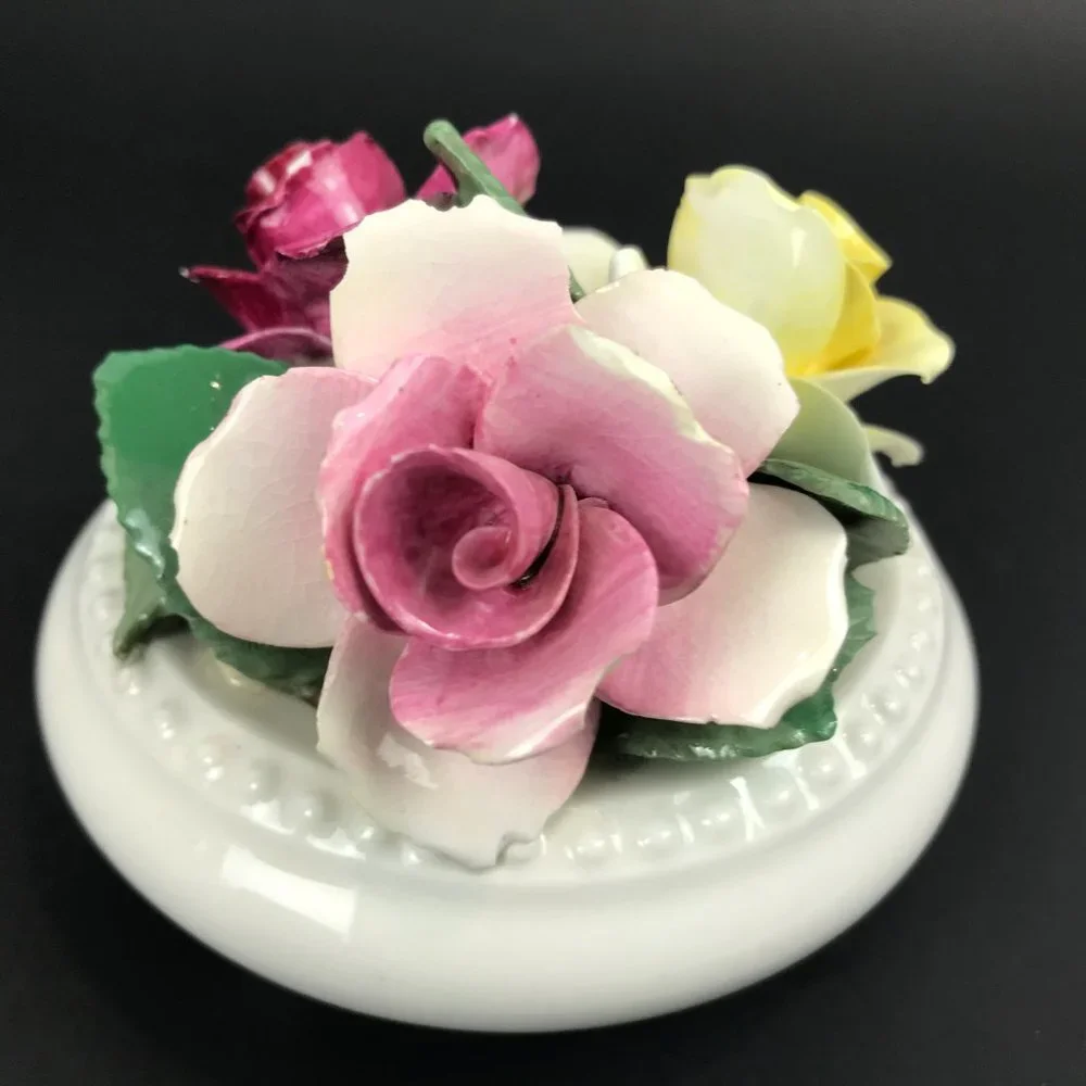 Crown Staffordshire ceramic porcelain floral figurine